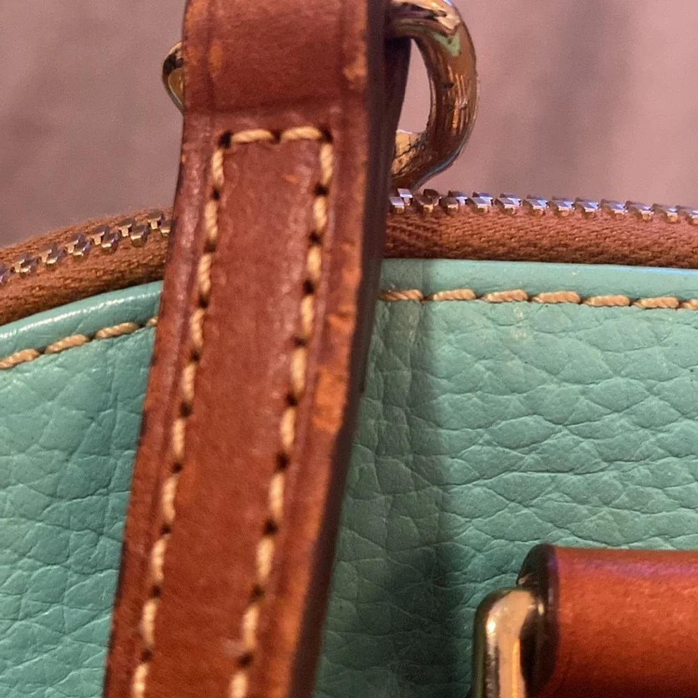 💚DOONEY & BOURKE💚Sea Foam GreenZip Satchel with Crossbody Strap/EUC - Picture 13 of 16
